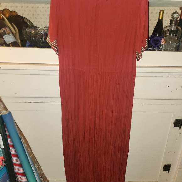 Double D Ranch Red Maxi Dress with Studded Details - Picture 3 of 9